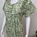 Green 100% Cotton Nightgown Elegant & Comfortable