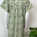 Green 100% Cotton Nightgown Elegant & Comfortable