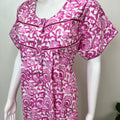 Pink Pure Cotton Nightgown Soft & Breathable