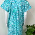Blue Pleated Style 100% Cotton Nighty