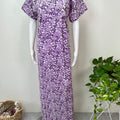 Purple 100% Cotton Nighty for Women