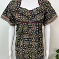 Black Pleated Style Nighty for Women