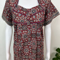 Brown Digital Print 100% Cotton Nightgown