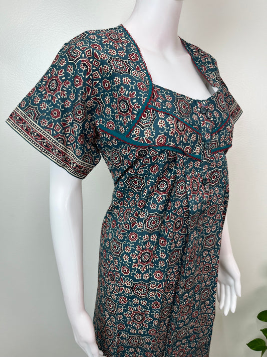 Pleated Style 100% Cotton Nighty