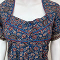 Navy Blue Geometric Print 100% Cotton