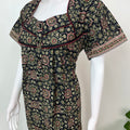 Black Pleated Style Nighty for Women