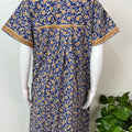 Royal Blue Floral Printed 100% Cotton Nightgown