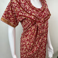 Red Pure Cotton Nighty for Women