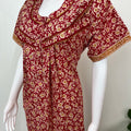Red Pure Cotton Nighty for Women