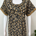 Black Pure Cotton Women's Nighty