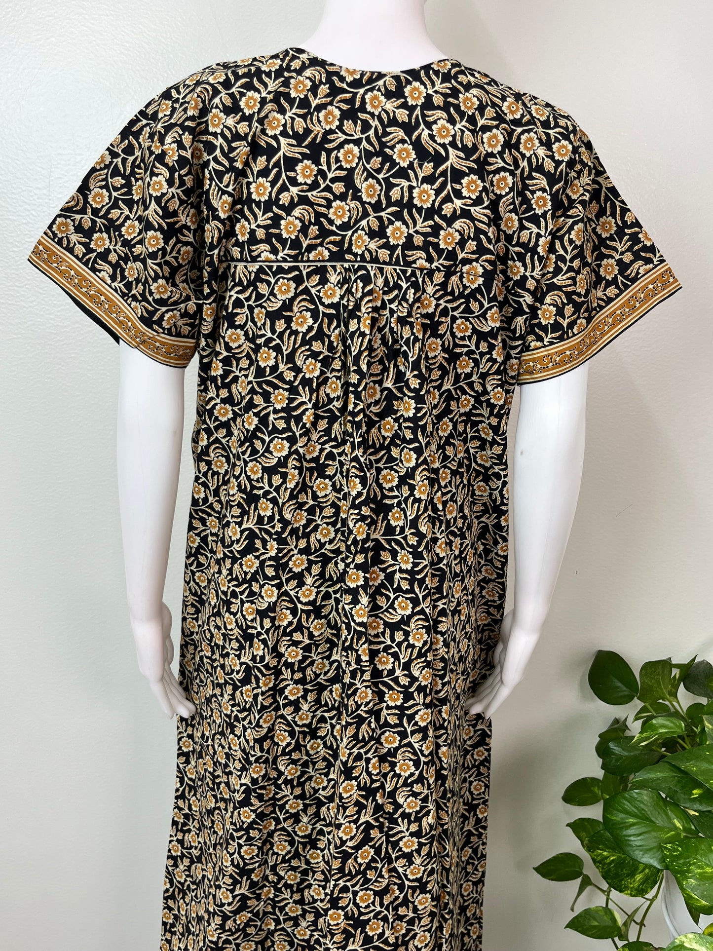 Black Pure Cotton Women's Nighty