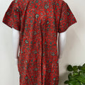 Red Pure Cotton Nightgown Soft & Comfortable