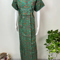 Green Floral Printed 100% Cotton Nighty