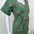 Green Floral Printed 100% Cotton Nighty
