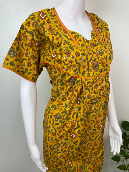 Mustard 100% Cotton Nightgown