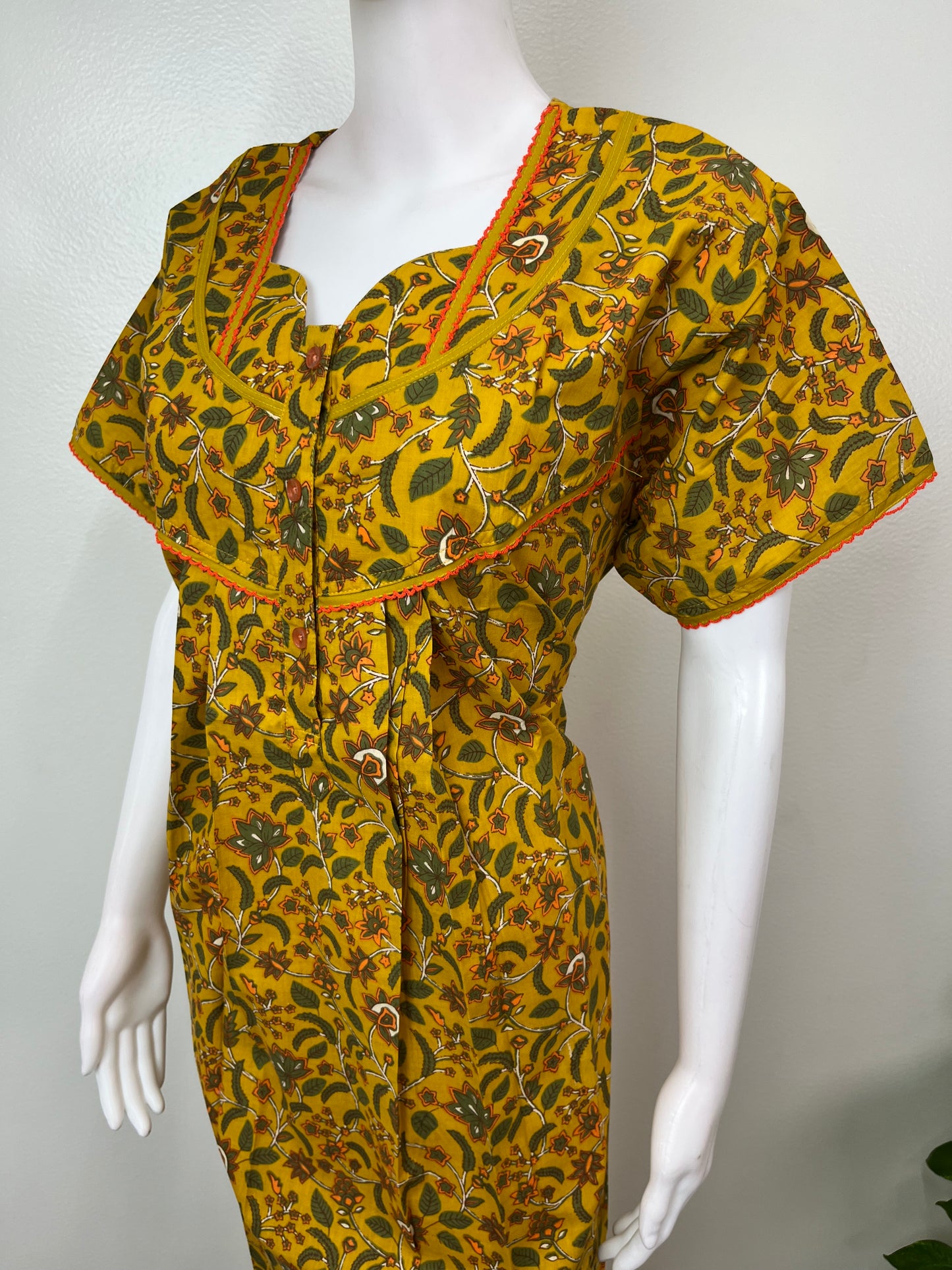 Mustard 100% Cotton Nightgown