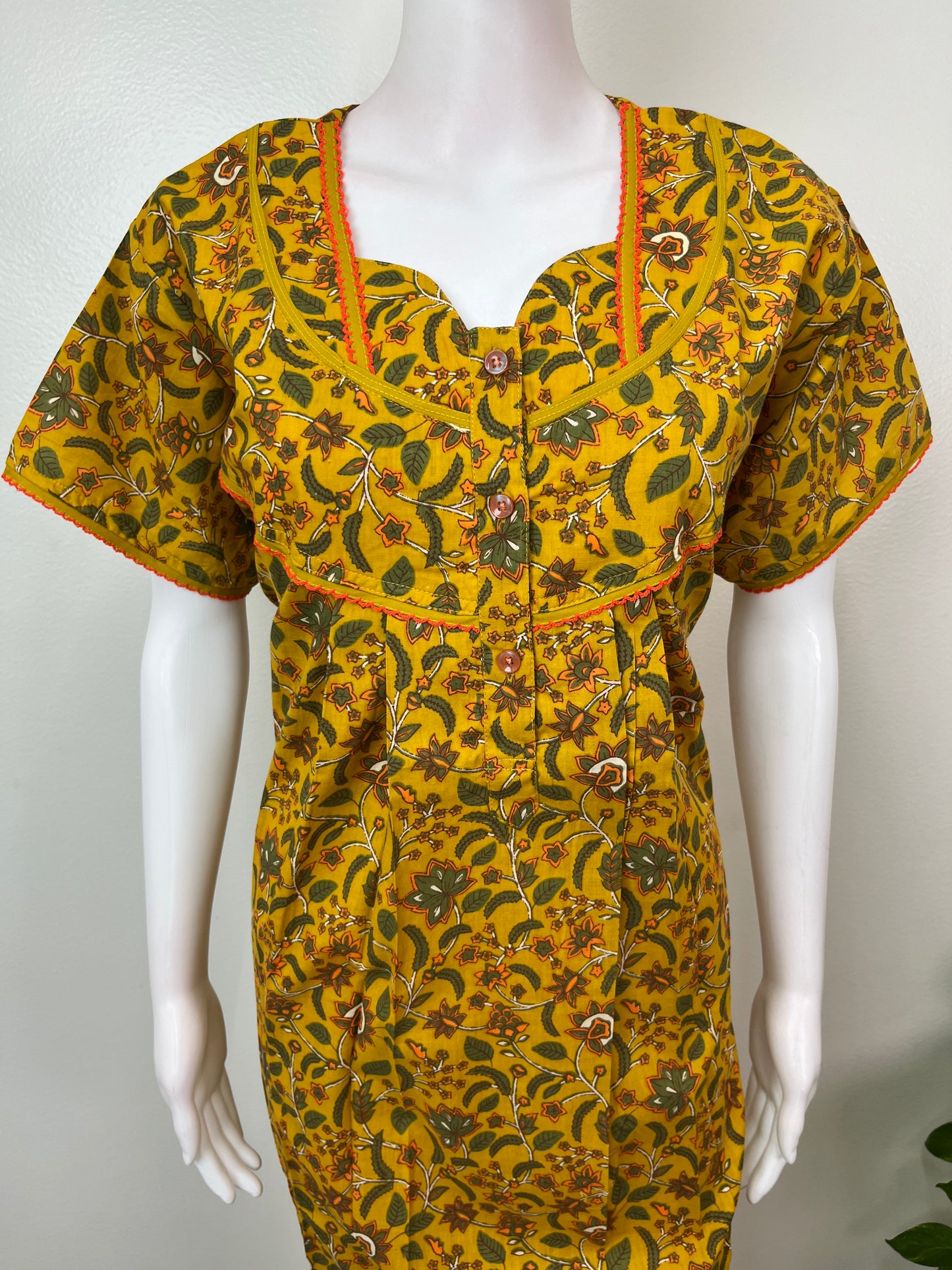 Mustard 100% Cotton Nightgown