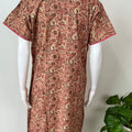 Maroon Printed 100% Cotton Nighty