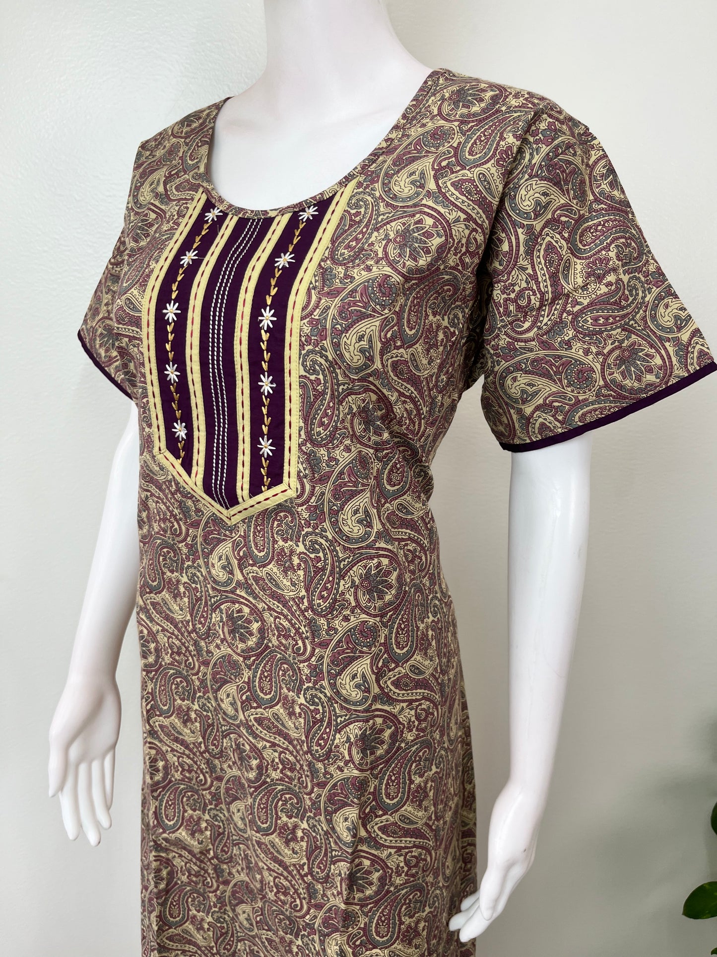 A-Line Pattern Pure Cotton Women's Nightgown