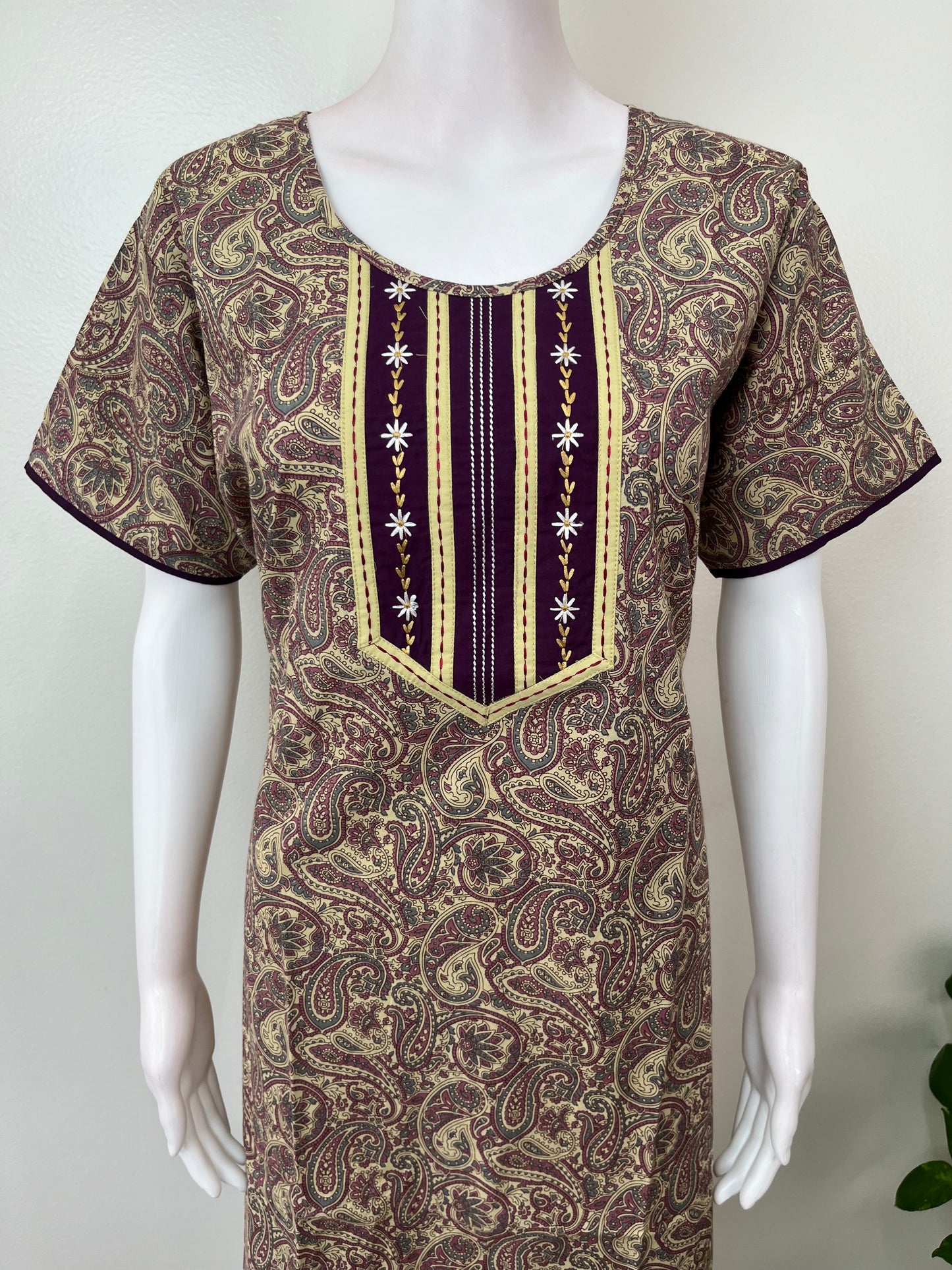 A-Line Pattern Pure Cotton Women's Nightgown