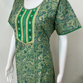 Green Elegant Emroidery 100% Cotton Nighty