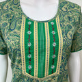 Green Elegant Emroidery 100% Cotton Nighty