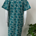 Teal A-Line Pure Cotton Nighty
