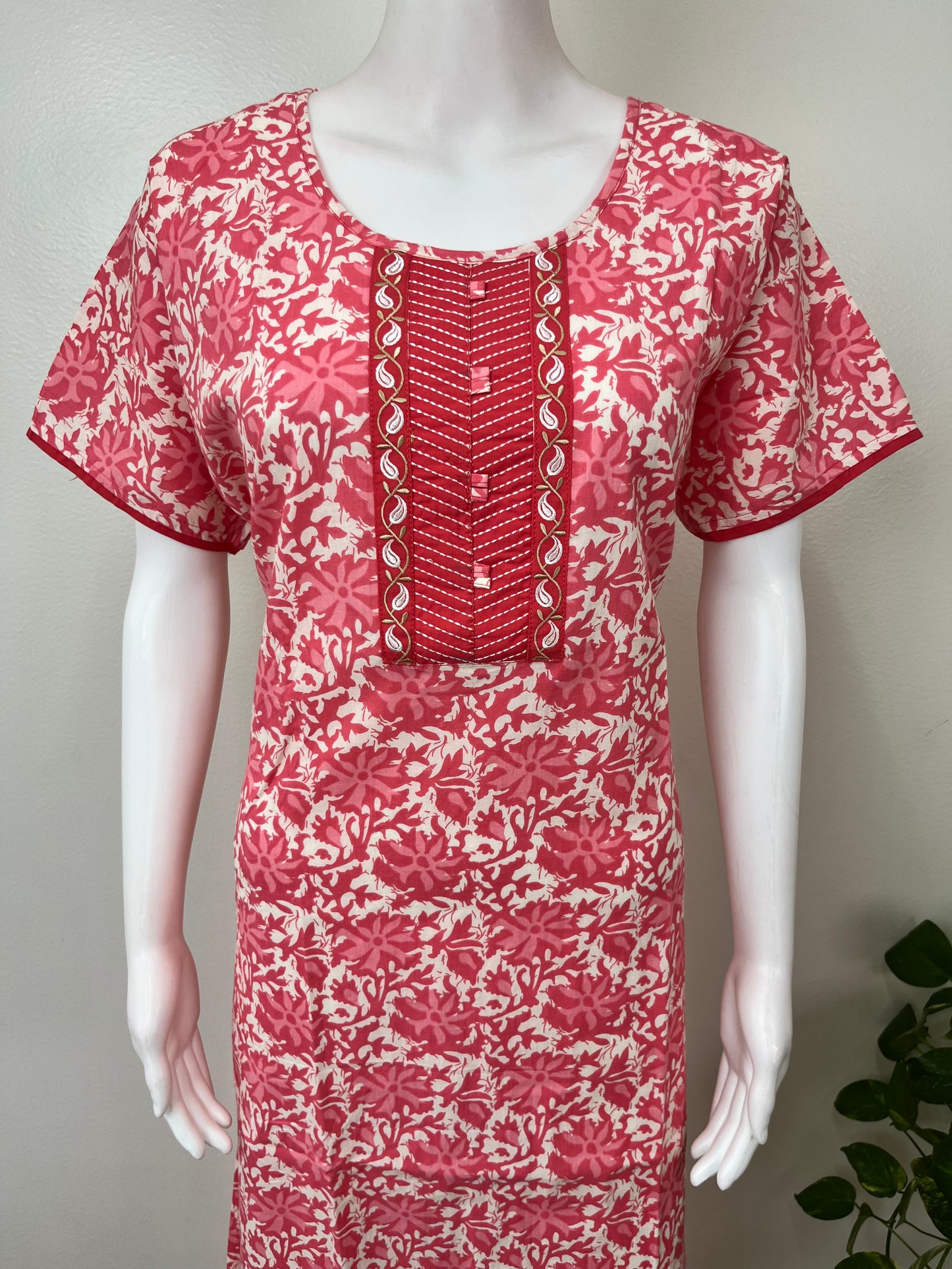 Peach 100% Cotton Nighty Soft & Comfortable