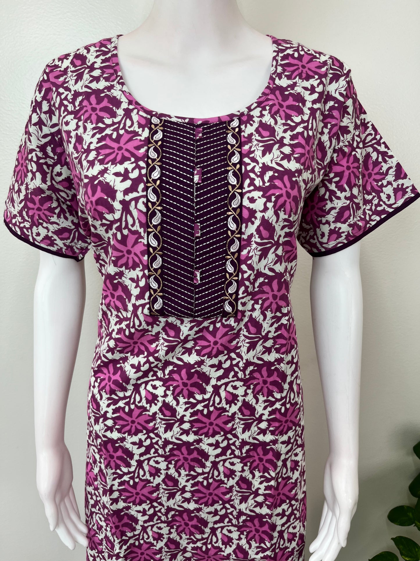 Pink 100% Cotton Women's Nighty