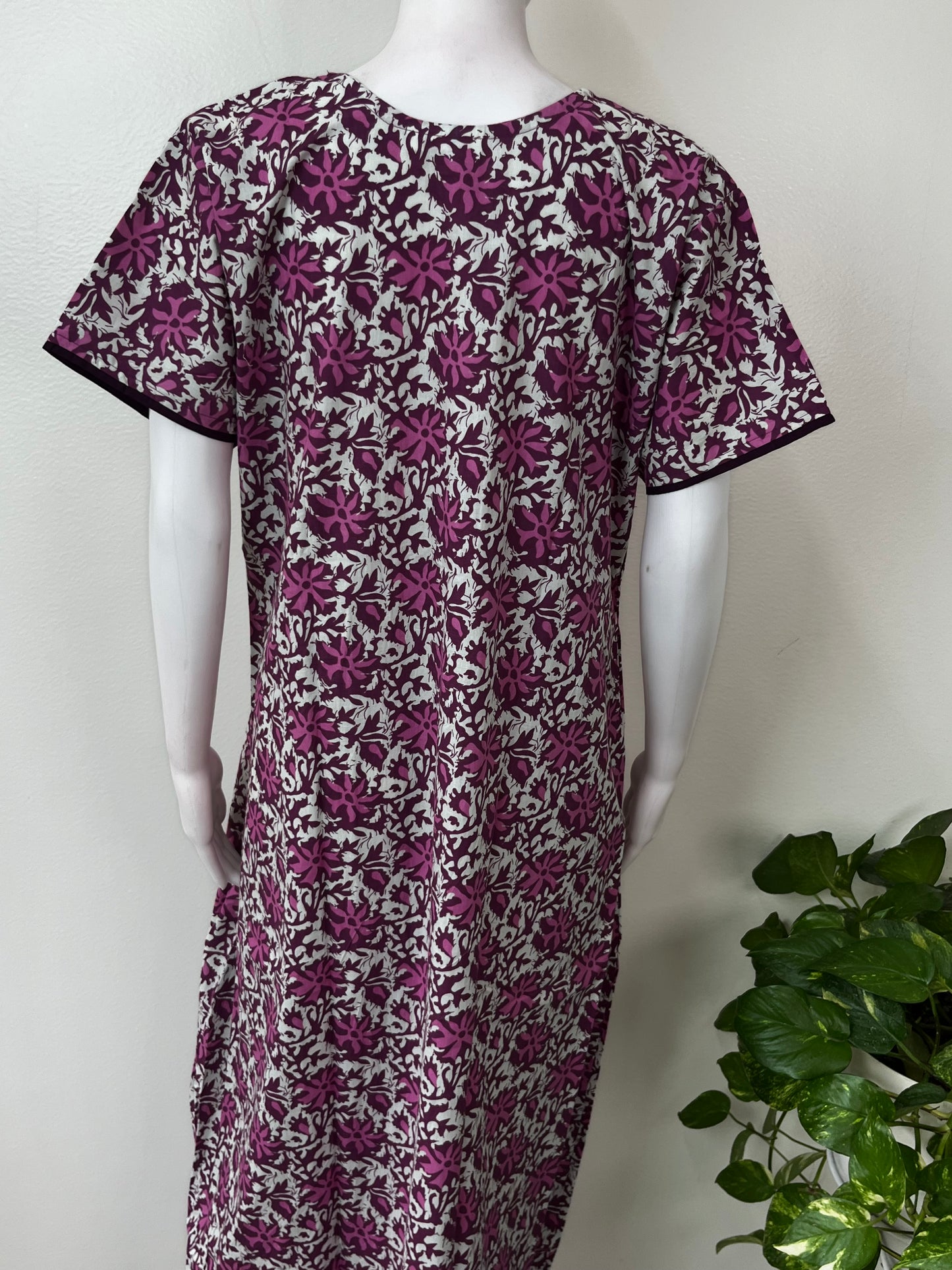 Pink 100% Cotton Women's Nighty