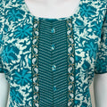 Teal A-Line Pure Cotton Nighty
