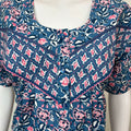 Navy Blue 100% Cotton Nightgown for Women