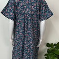 Navy Blue 100% Cotton Nightgown for Women