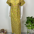 Yellow Floral Pure Cotton Nighty
