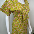 Yellow Floral Pure Cotton Nighty