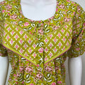 Yellow Floral Pure Cotton Nighty