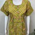 Yellow Floral Pure Cotton Nighty