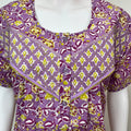 Purple 100% Cotton Nighty Elegant & Breathable