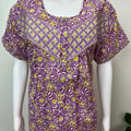 Purple 100% Cotton Nighty Elegant & Breathable