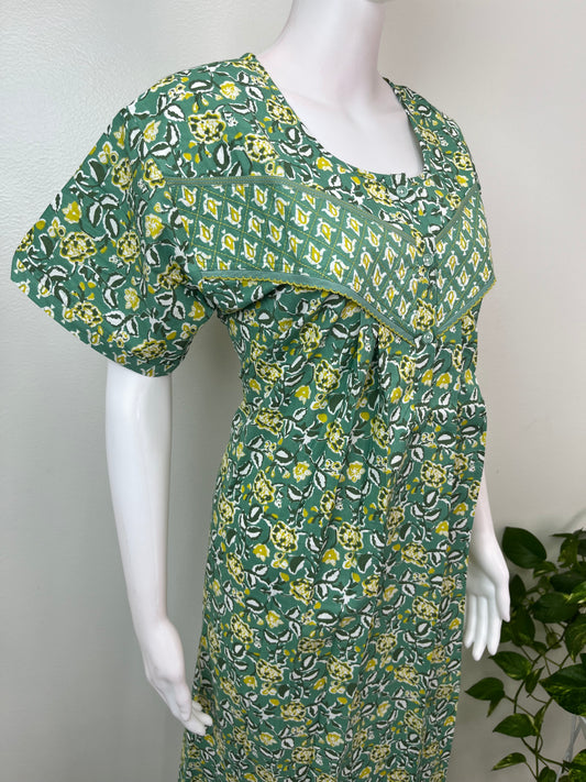 Green Pure Cotton Nighty Soft & Comfortable