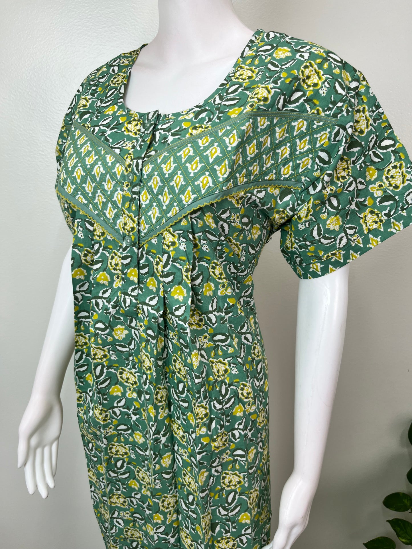 Green Pure Cotton Nighty Soft & Comfortable