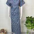 Navy Blue 100% Cotton Nightgown for Women