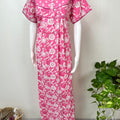 Pink Floral Pure Cotton Women's Nightgown