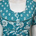 Sky Blue Pure Cotton Nighty Elegant & Comfortable