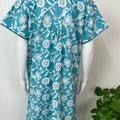 Sky Blue Pure Cotton Nighty Elegant & Comfortable