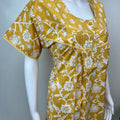 Yellow Floral Pure Cotton Nightgown