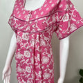 Pink Floral Pure Cotton Women's Nightgown