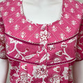Pink Floral Pure Cotton Women's Nightgown