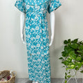 Sky Blue Pure Cotton Nighty Elegant & Comfortable