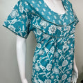 Sky Blue Pure Cotton Nighty Elegant & Comfortable